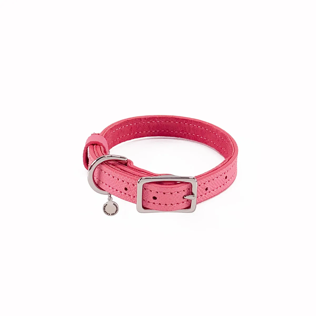Spring Leather Dog Collar Strawberry Ice