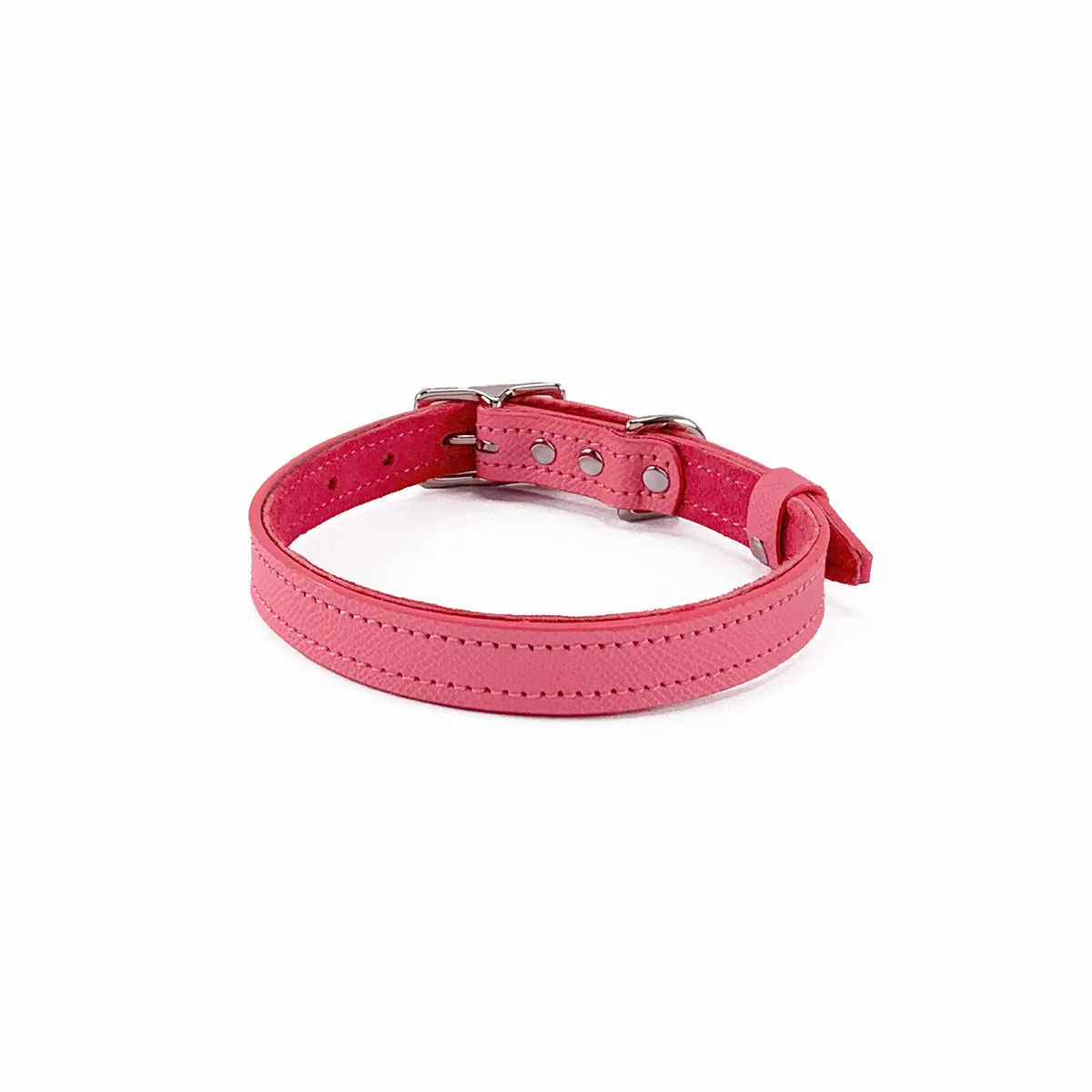 Spring Leather Dog Collar Strawberry Ice