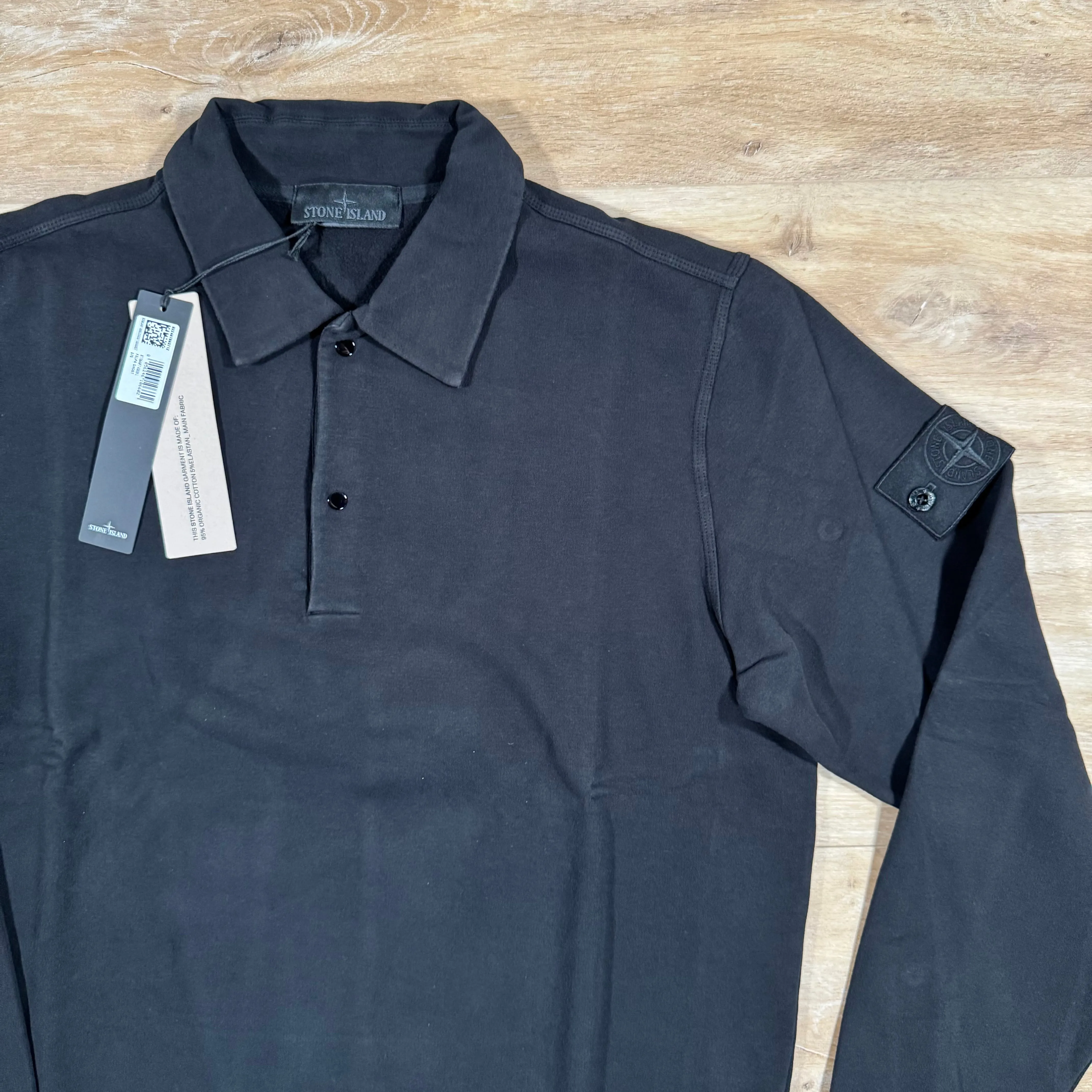 Stone Island Ghost Polo Sweatshirt in Black
