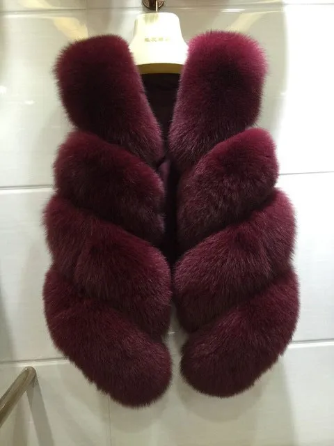 Tatyana Furclub 100% Real Natural Fur Vest,Luxury Women Winter Fashion Fur Furry vest,Fox Fur Vest Coat Female,Fur Coat Vest
