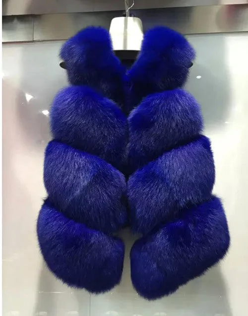 Tatyana Furclub 100% Real Natural Fur Vest,Luxury Women Winter Fashion Fur Furry vest,Fox Fur Vest Coat Female,Fur Coat Vest