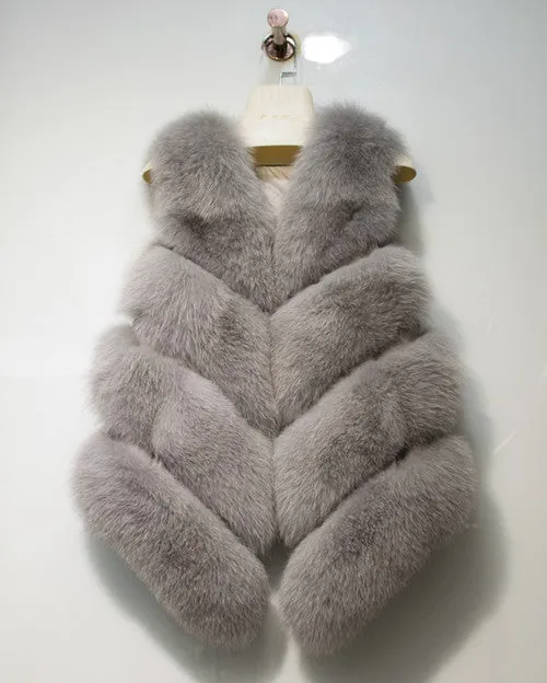 Tatyana Furclub 100% Real Natural Fur Vest,Luxury Women Winter Fashion Fur Furry vest,Fox Fur Vest Coat Female,Fur Coat Vest