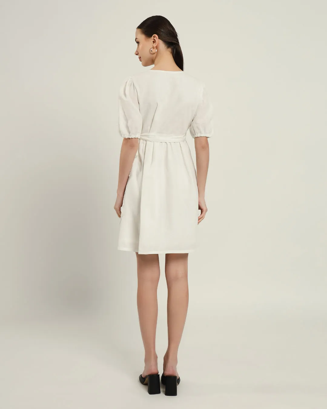 The Inzai Daisy White Linen Dress