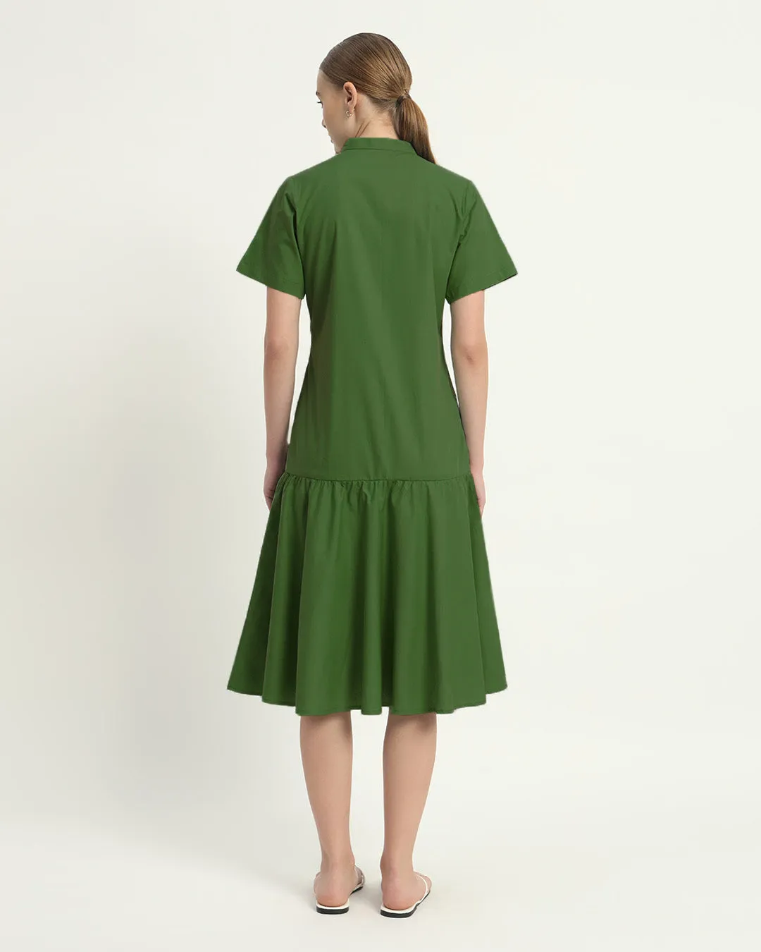 The Melrose Emerald Cotton Dress