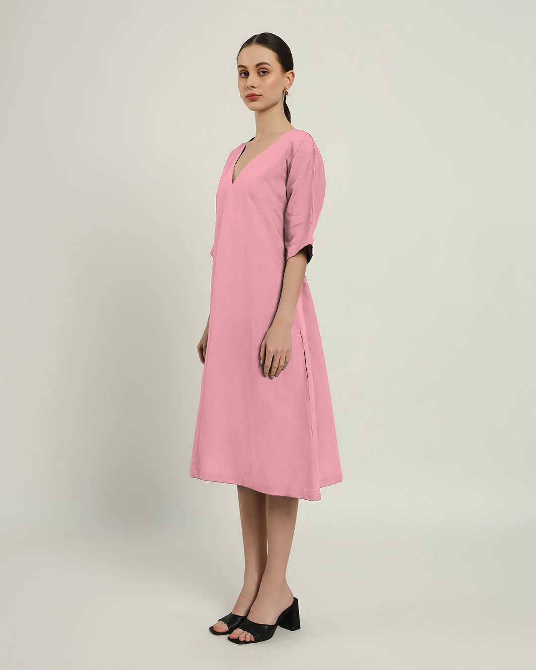 The Mildura Fondant Pink Cotton Dress
