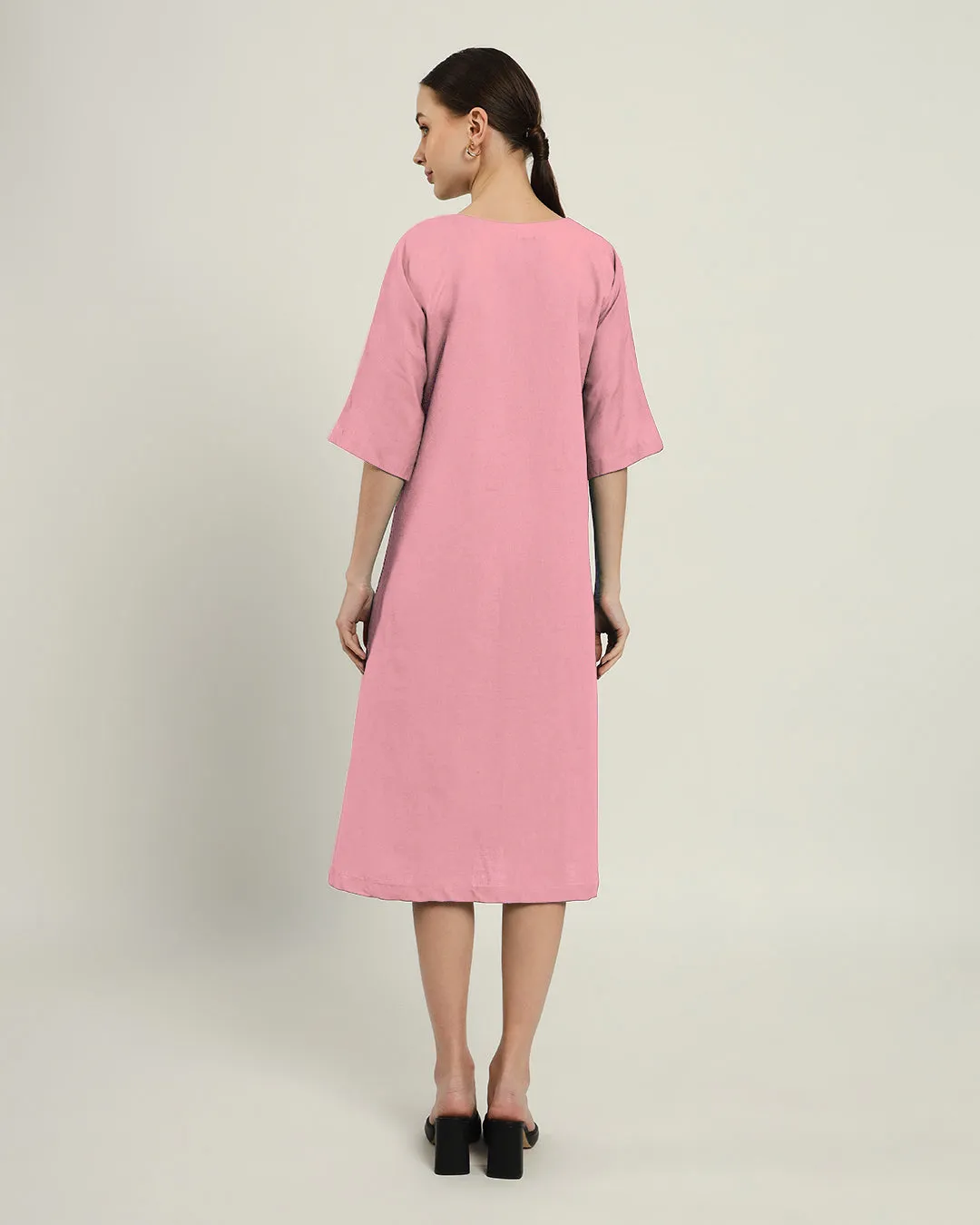 The Mildura Fondant Pink Cotton Dress