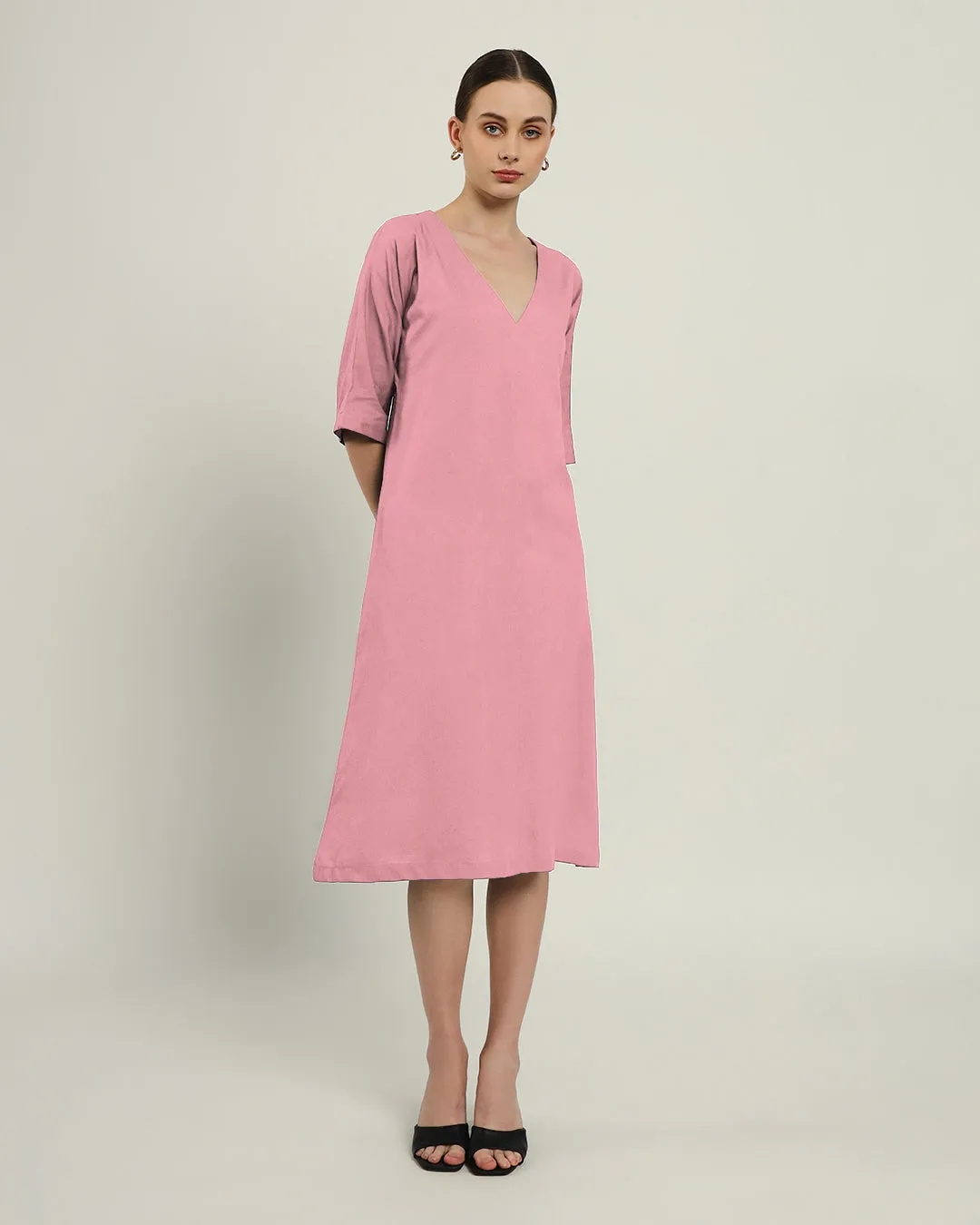 The Mildura Fondant Pink Cotton Dress