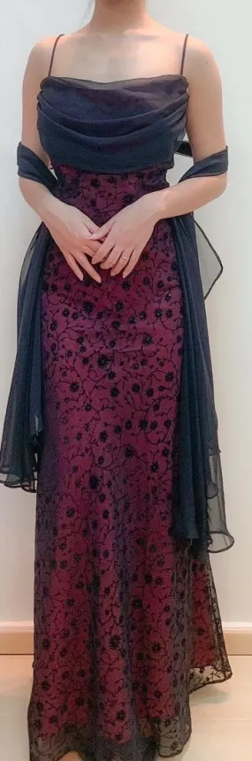 Vintage Square Neckline Lace Prom Dress