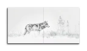 Wild Essence: Wolf in Snowy Terrain