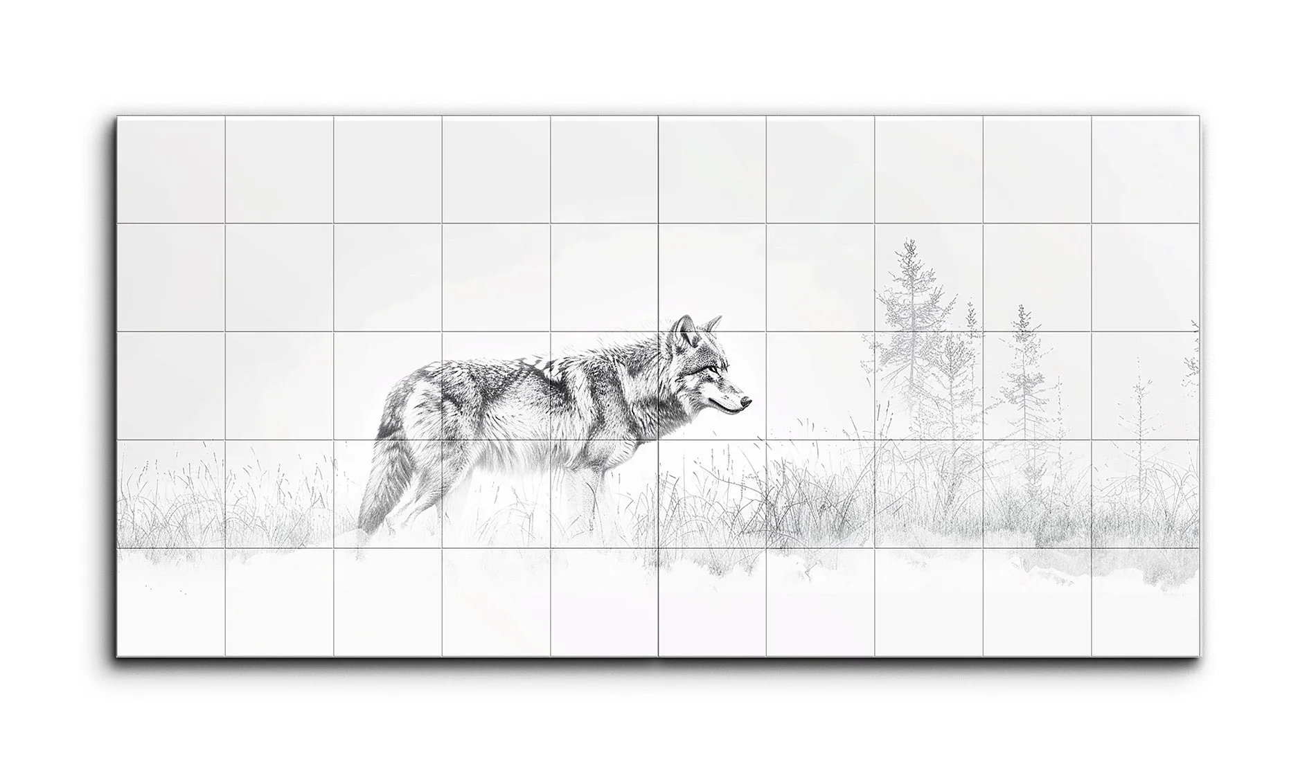 Wild Essence: Wolf in Snowy Terrain