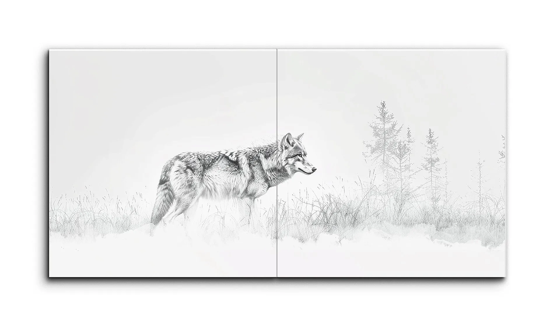 Wild Essence: Wolf in Snowy Terrain