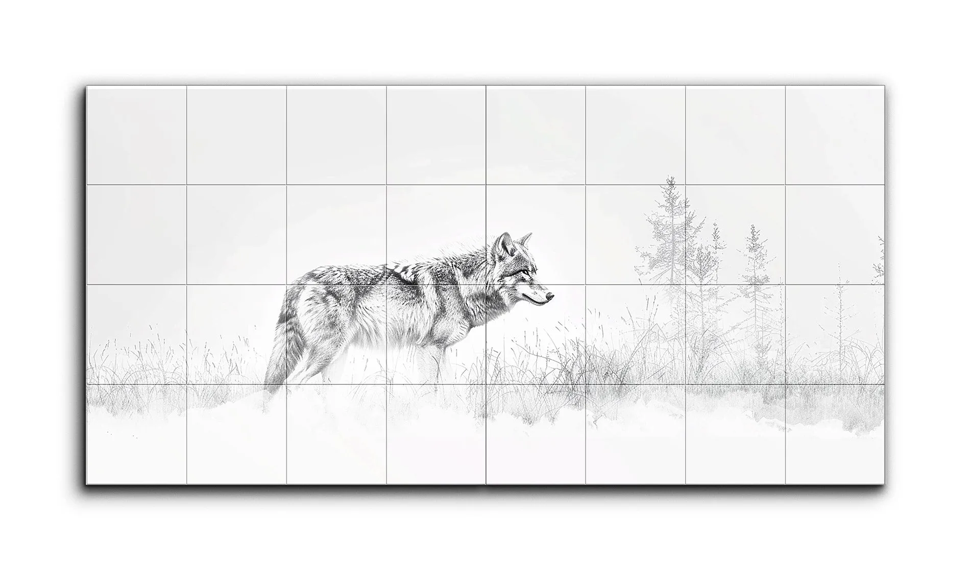 Wild Essence: Wolf in Snowy Terrain