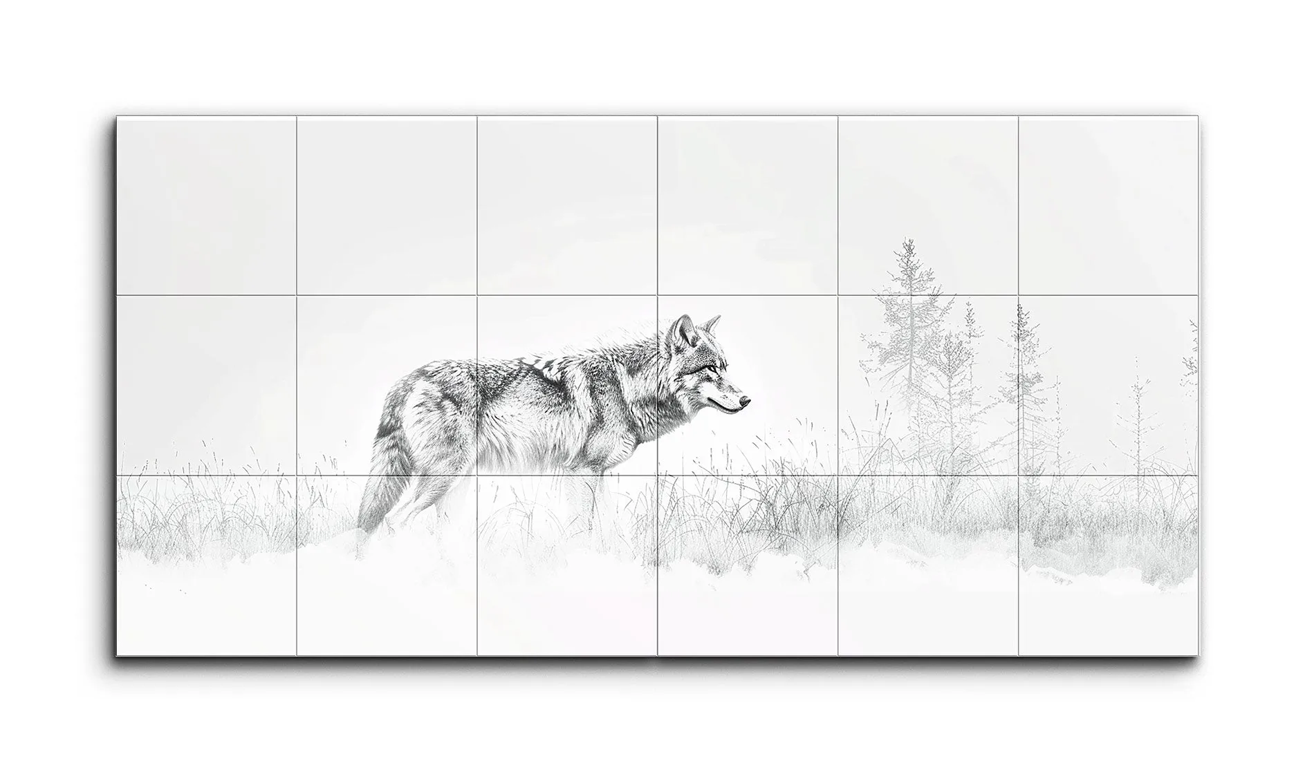 Wild Essence: Wolf in Snowy Terrain