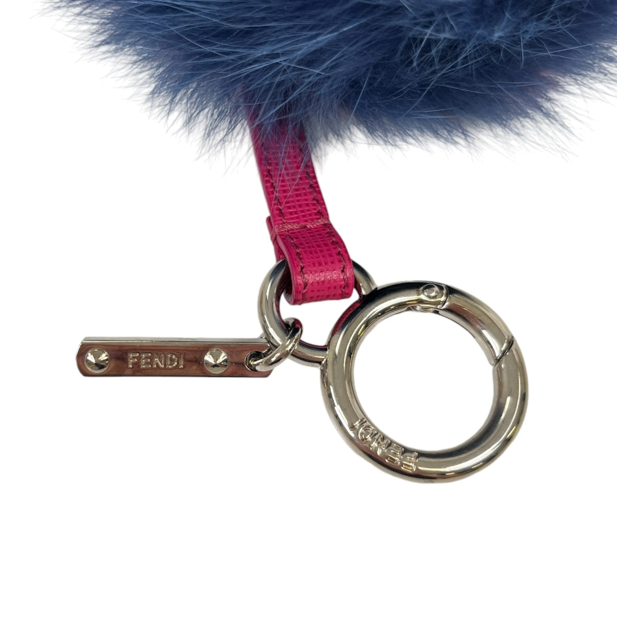 Women's Pom Pom Bag Charm Keyring Multi-Coloured