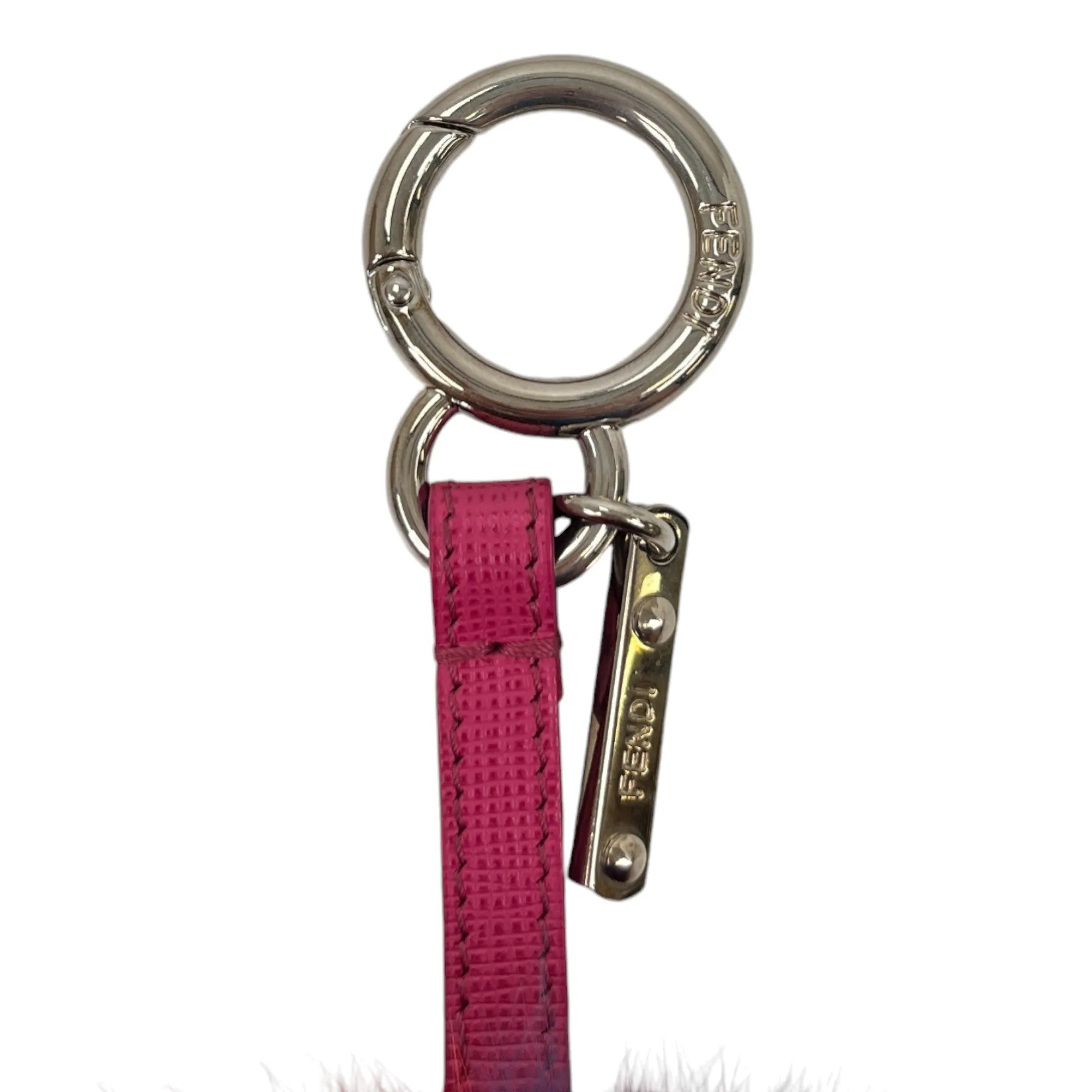 Women's Pom Pom Bag Charm Keyring Multi-Coloured
