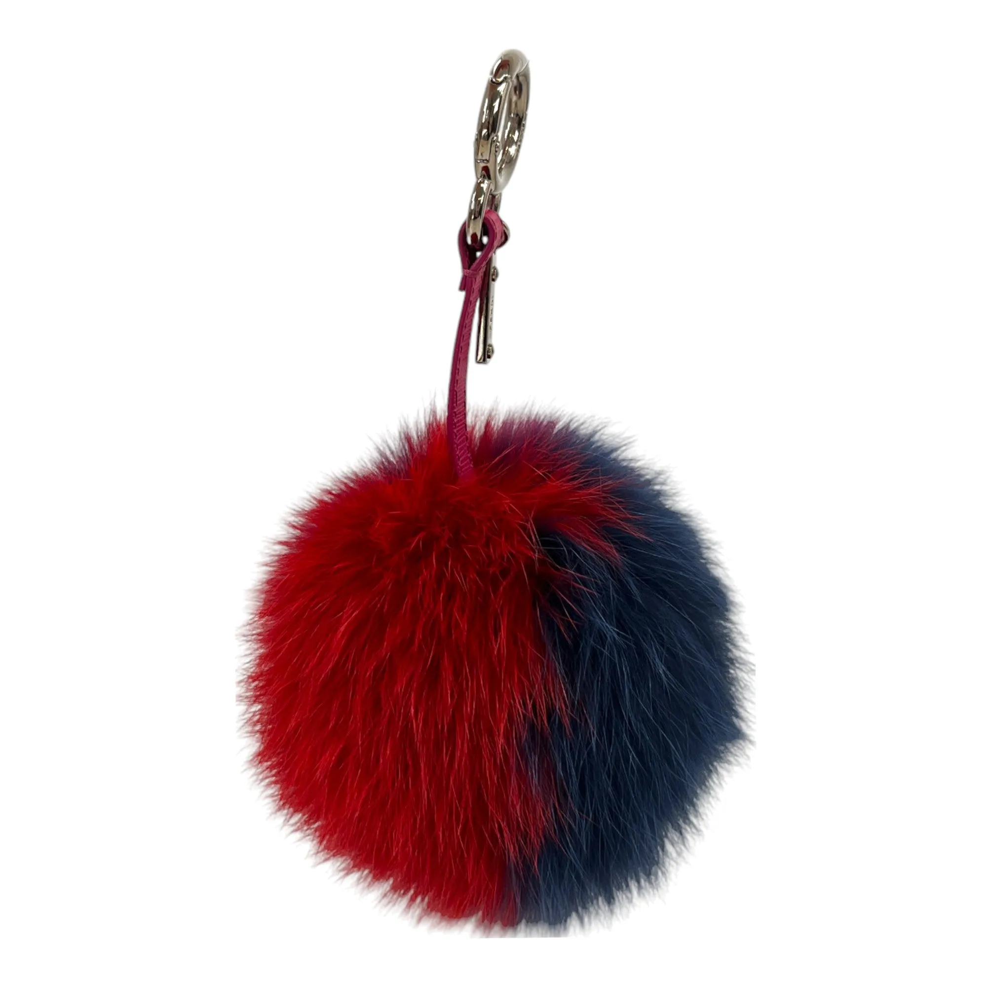 Women's Pom Pom Bag Charm Keyring Multi-Coloured