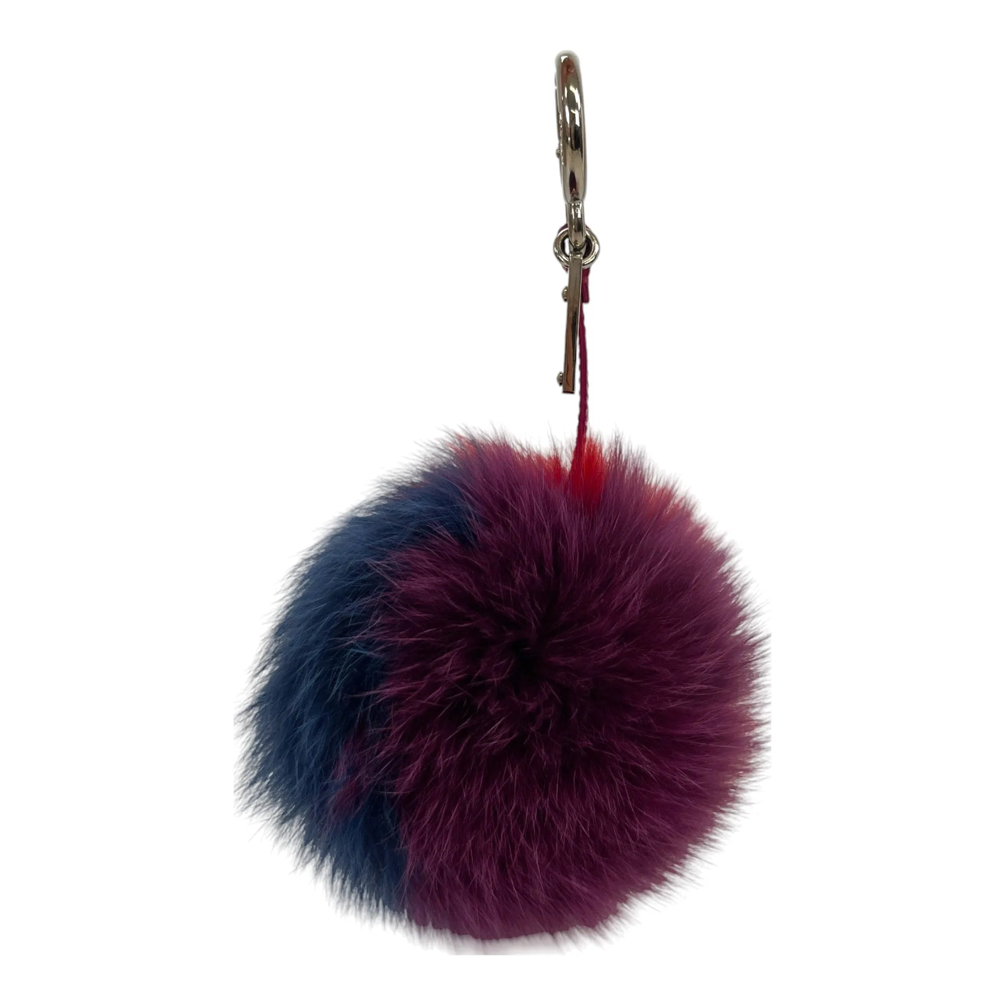 Women's Pom Pom Bag Charm Keyring Multi-Coloured