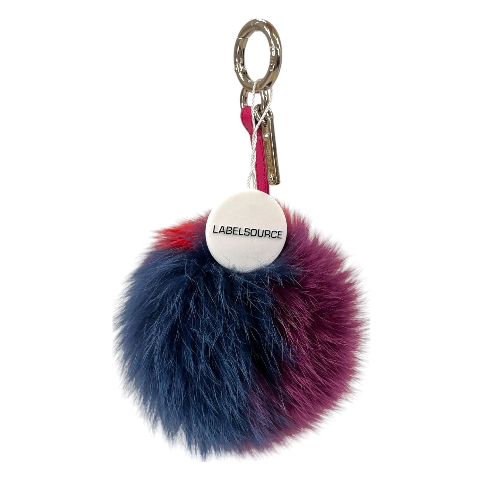 Women's Pom Pom Bag Charm Keyring Multi-Coloured